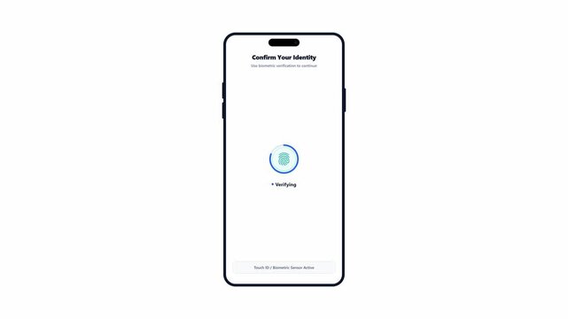 Mobile banking app animation showing transaction review and approval. 4K Video