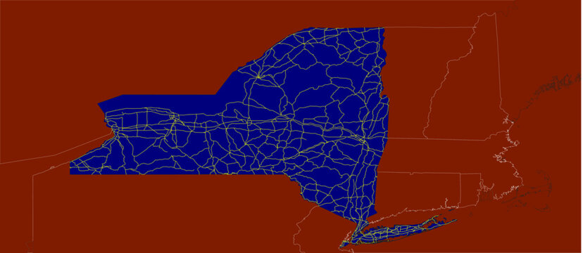 New York Road Map &ndash; Detailed New York City Street Map Vector Illustration