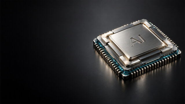 Premium flagship AI semiconductor processor presented as a futuristic luxury technology product