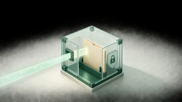 Medical Record Folder Inside Privacy Privacy Box Pale Grid Where