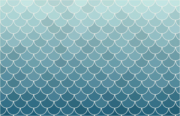 Fish scale tiles blue ombre mermaid tile wall vector © Clipart