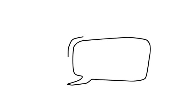 4 Animated handdrawn speech bubbles with Alpha channel 