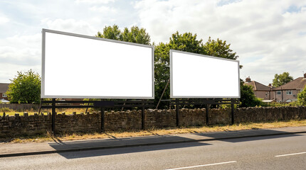 Fototapeta premium two advertising boards side by side
