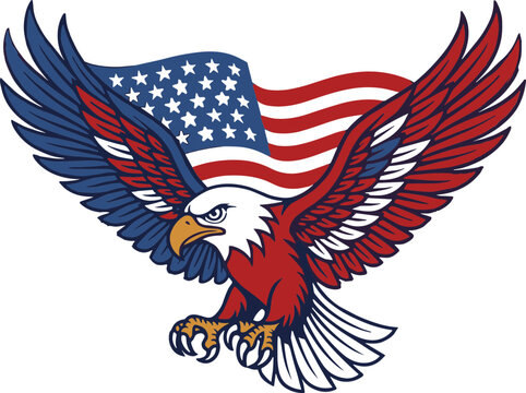 American Flag Eagle svg