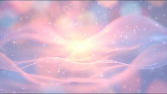 Flowing ambient gradient waves with frosted pink and periwinkle blue setting, cinematic visual effect for modern creative design