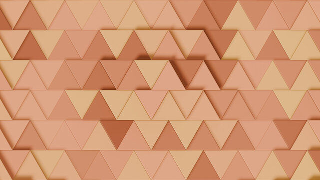 Isometric Triangle Grid Terracotta Amber Gold Height Wave Top-Down Background