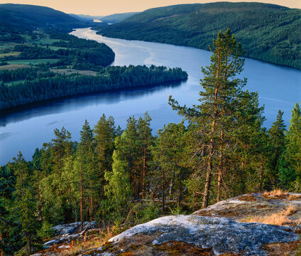 Indalsalven river through scenic landscape