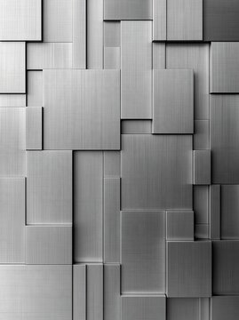 Close-up of a wall made up of multiple square and rectangular panels. the panels are arranged in a grid-like pattern, with each panel having a different size and shape.