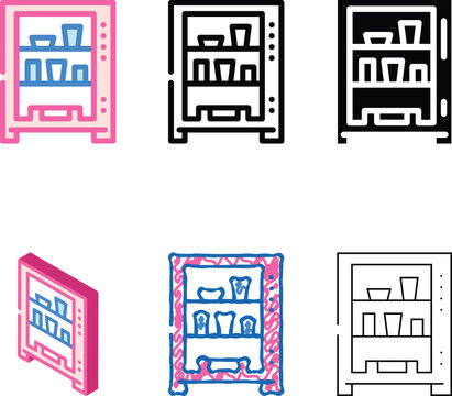 vending machine color icon vector. vending machine sign. isolated symbol illustration stylized