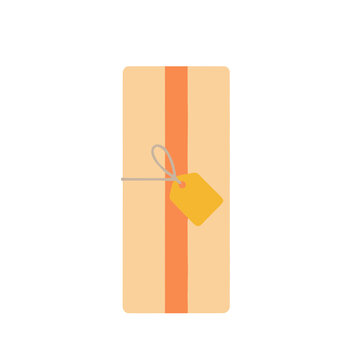 Gift box with tag and string