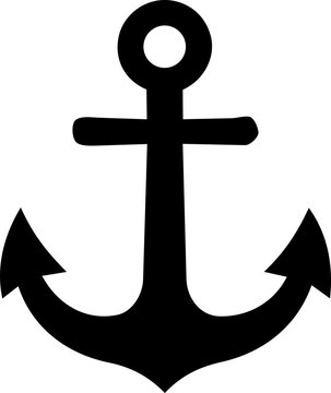 Indonesian National Armed Forces Anniversary anchor silhouette symbol featuring clean black graphic elements for naval celebration design