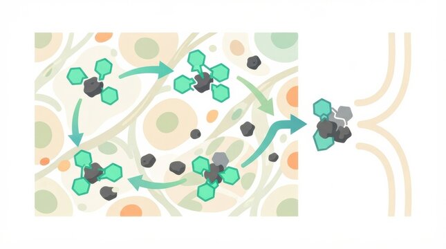 Visual representation of how the body removes toxins through a detox cleanse. The process illustrates chelation and wellness.