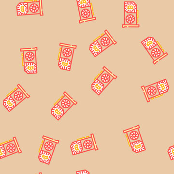 gpu cryptocurrency mining vector seamless pattern gpu cryptocurrency mining sign illustration