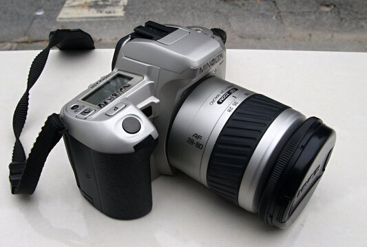Minolta film SLR camera with zoom lens