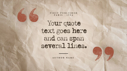 Typewriter Quote Titles