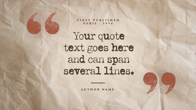 Typewriter Quote Titles