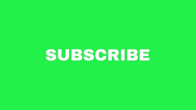 The video features bold, white text on alternating green and black backgrounds, sequentially displaying the words "LIKE," "COMMENT," "SHARE," and "SUBSCRIBE" as a call to action