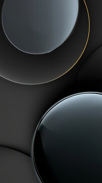 Wallpaper with modern circles for mobile phone screen. Abstract colorful bubbles background. Generative ai