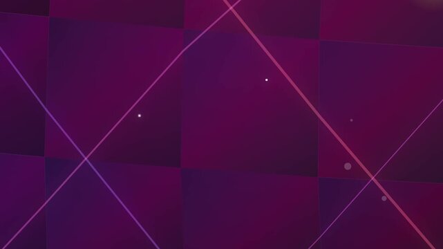 Abstract Geometric Pattern Featuring Glowing Purple Lines and Dark Squares