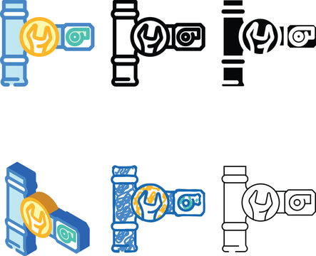air change per hour ach range color icon vector. air change per hour ach sign. isolated symbol illustration