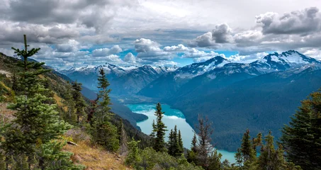 Panoramic view of Cheakamus Lake, Whistler, British Columbia, Canada © Luis