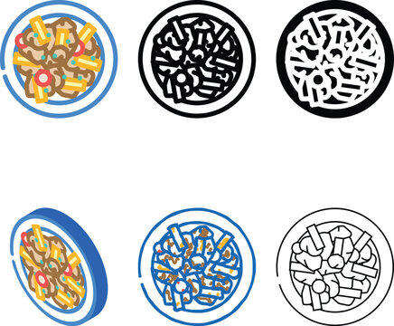 dak galbi korean cuisine color icon vector. dak galbi simplified korean cuisine sign. isolated symbol illustration