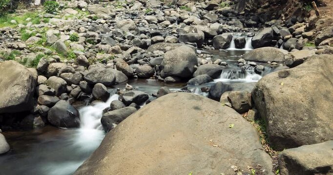 Timelapse of the flow of a small river