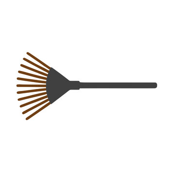 Leaf rake isolated on transparent background