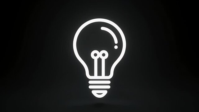 Three simple light bulb icons stacked vertically against a black background.