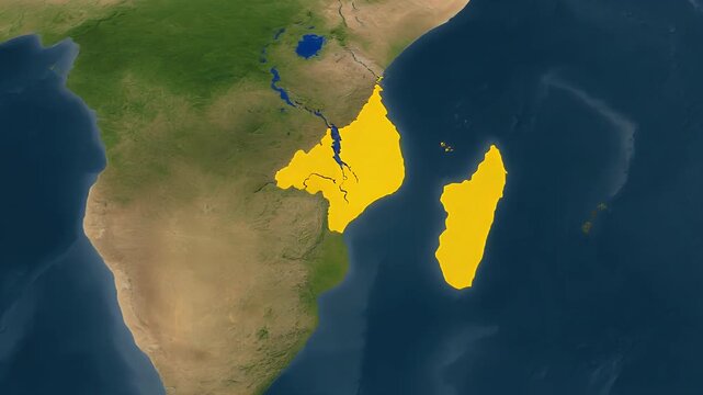 World map highlighting portions of East Africa and Madagascar.