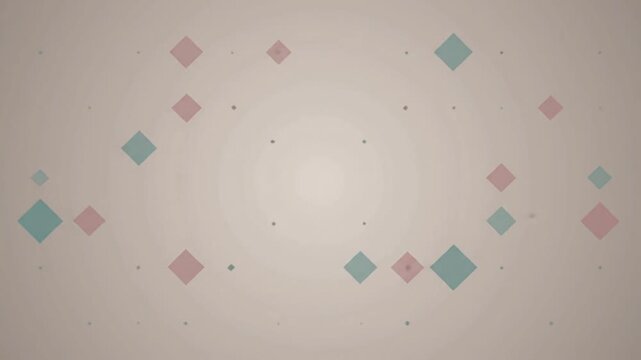 Animated Abstract Geometric Pattern Background with Dynamic Teal and Pink Rhombus Shapes