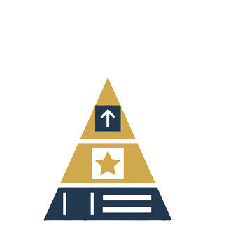 Pyramid chart with icons