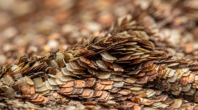 Brown shark skin showing sharp dermal denticles in macro detail photography