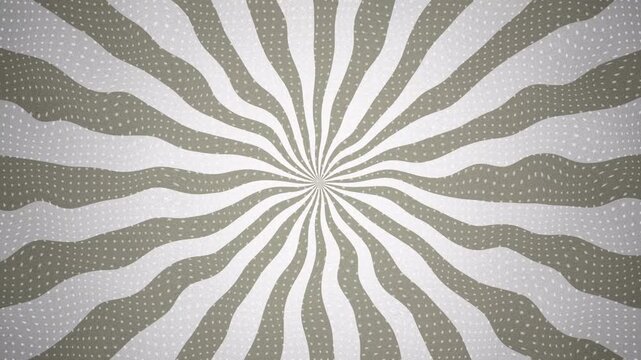 Grey sunburst geometric design with a white wavy dotted texture background. Ideal for web graphics, textiles, packaging, and print materials.