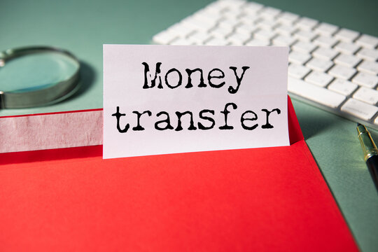 money transfer tex on paper