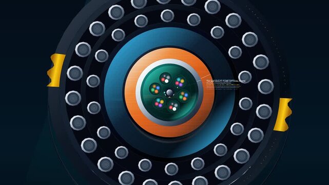 Detailed 3D cross section animation of an armored submarine communication cable showing optical core, power conduit, steel armor, and shark-resistant jacket layers for global internet infrastructure
