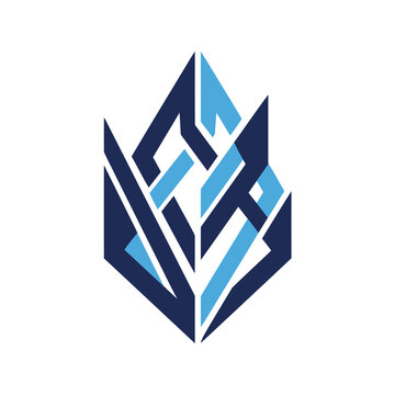 Abstract geometric logo isolated on transparent background