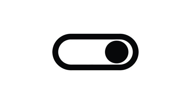 Toggle switch icon on a white background simple flat design