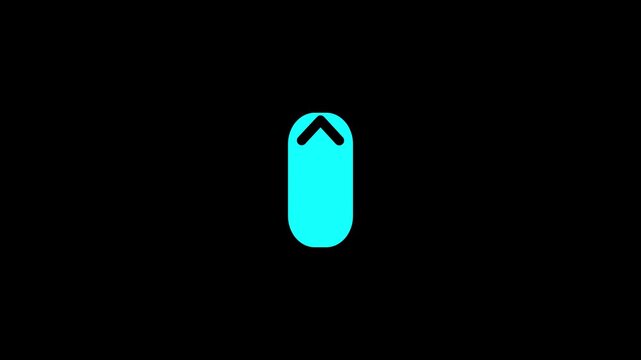 Minimal Gray Scroll Up Mouse Animation on Black Background, Animated Swipe Up Mouse Cursor Wheel Icon Motion Graphics Overlay for Website Navigation, Mobile App UI UX, and Website Scroll Indicator.