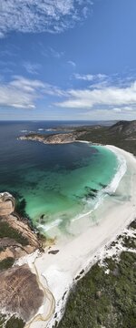 Default aerial view of Hellfire Bay beach, Esperance, Western Australia, Australia