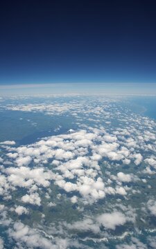 Mount Taranaki with clouds, aerial view, North Island, New Zealand