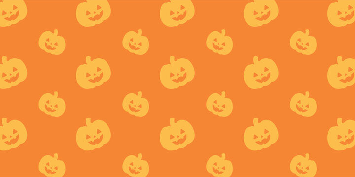orange pumpkin halloween pattern background