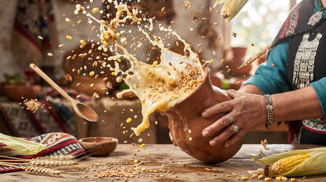 Muday fermented wheat corn bever