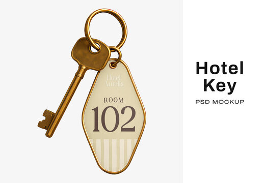 Elegant Hotel Key Mockup Design PSD