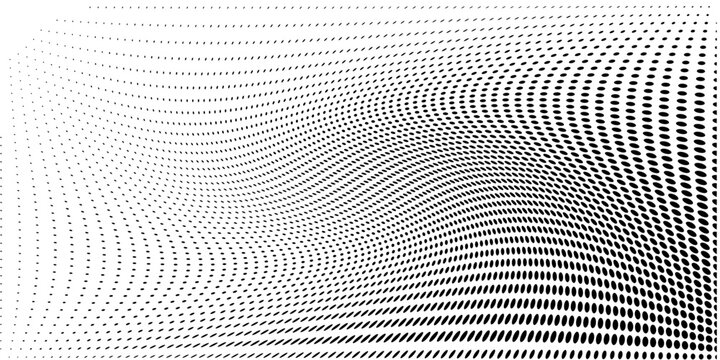 fun beautiful black and white shadow halftones retro pop art funky urban colorful comic book. Dotted halftone gradient texture. Vanishing polka dot background. Repeating dots gradation pattern backgro