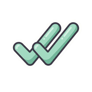 double check mark icon - mint green