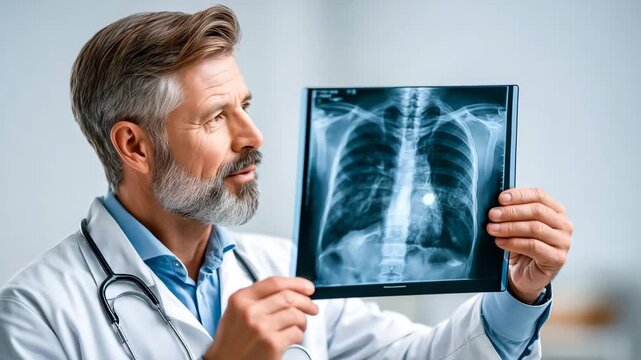 Radiant Figure Points to Clear Spot on X-Ray Film