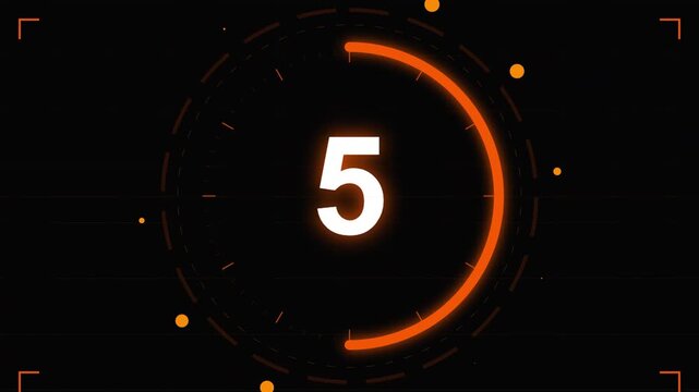 Modern 10-Second Countdown Timer Animation with Minimalist Digital Numbers