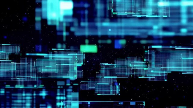 Translucent Blue Light Layers in Dark Space