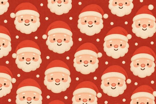 Festive Santa Claus pattern illustration background